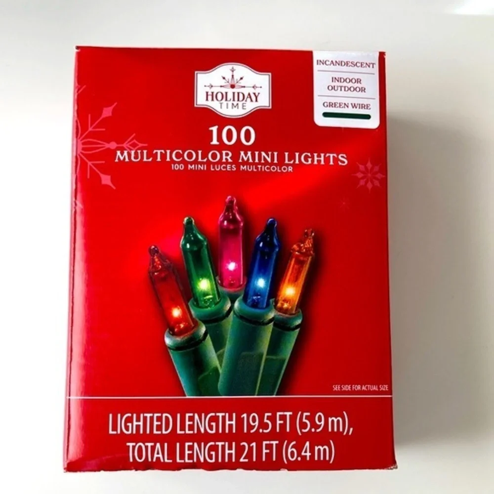 Holiday Time 100 multicolor mini Christmas lights